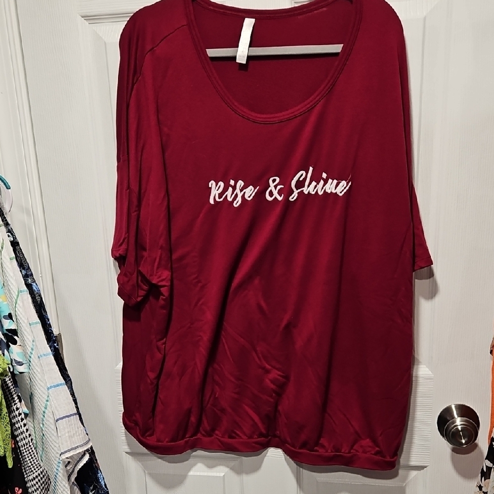 Cacique Red 'Rise & Shine' Short Sleeve Sleep Tee